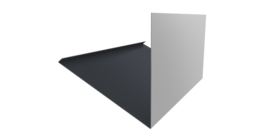 Планка примыкание верхнее к трубе фальц 0,45 Drap RAL 7024 мокрый асфальт (3м)