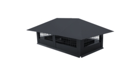 Дымник на трубу с сеткой 500х500мм 0.5 Satin Matt TX с пленкой RAL 7024 мокрый асфальт