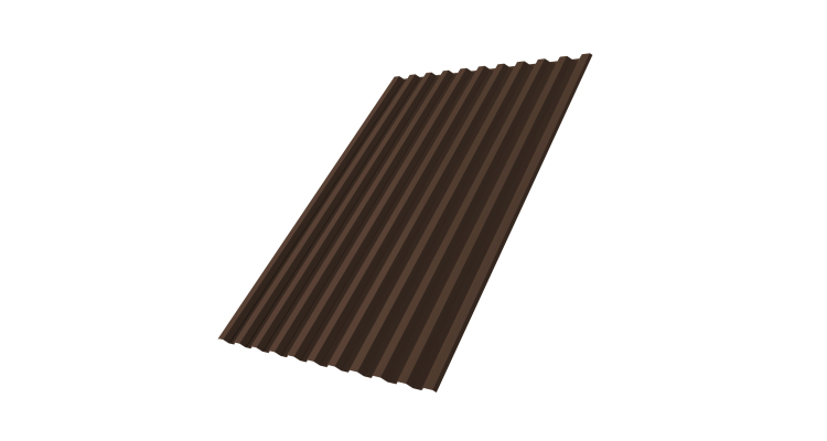 Профнастил С21R 0,5 Satin Мatt RAL 8017 шоколад