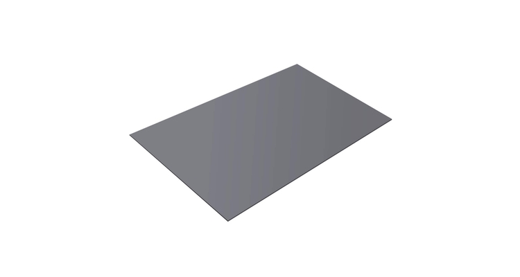 Плоский лист 0.45 Drap с пленкой RAL 7004 сигнальный серый