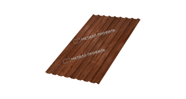 Профилированный лист МП-20x1100-B (ECOSTEEL-01-МореныйДуб-0,5)