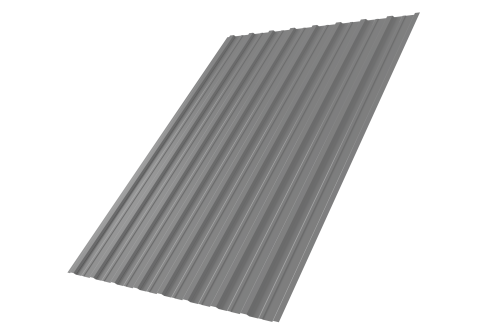 Профнастил С10A 0,5 Satin RAL 9006 бело-алюминиевый