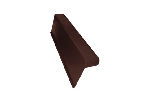 Боковая облегченная черепица левая Braas, темно-коричневый