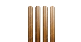 Штакетник П-образный A фигурный 0,45 Print-Double Elite Golden Wood