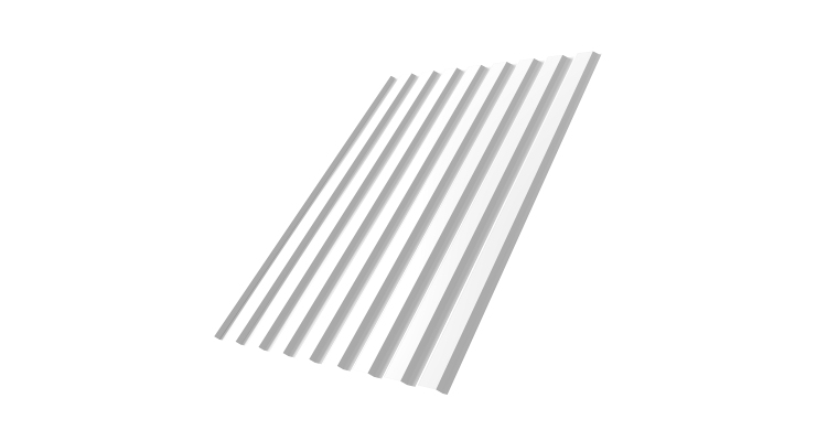 Профнастил С20A 0.45 PE-Double RAL 9003 сигнальный белый