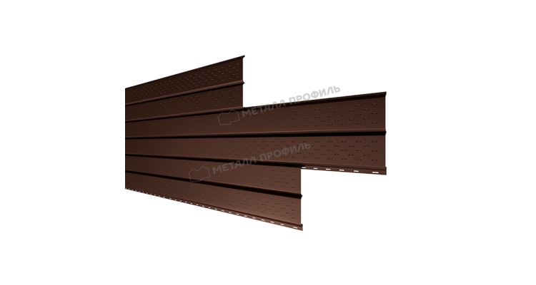 Софит Металл Профиль перфор. Lбрус-XL-14х335 (VALORI-20-Brown-0.5)