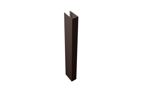 Стойка Texas для калиток и ворот 0,45 PE-Double RAL 8017 шоколад (1,8м)