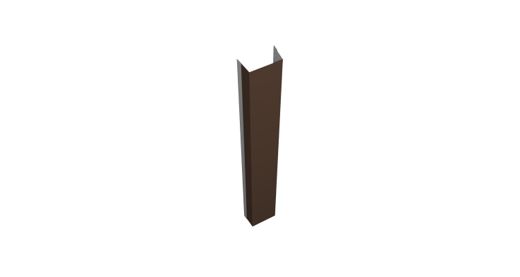 Крепежная планка нижняя Texas 0,5 PurPro RAL 8017 шоколад (2,5м)
