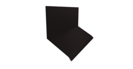 Планка примыкание верхнее к стене фальц Grand Line 150х130х20 0,5 Drap RAL 9005 черный (2м)