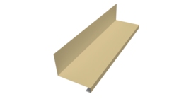 Планка примыкание нижнее к трубе для Кликфальц Pro 0,45 PE с пленкой RAL 1014 слоновая кость (2м)