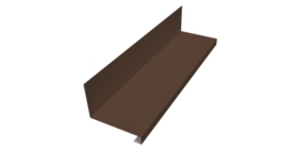 Планка примыкание нижнее к трубе для Кликфальц Pro 0,5 Drap RAL 8017 шоколад (2м)