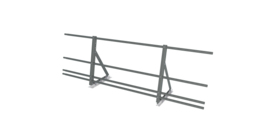 Ограждение кровельное со снегозадержателем на фальц Optima 0,65х2м RAL 7005